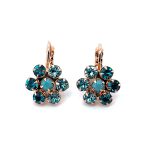 Earrings By Mariana Woman Lovely Aquamarine and Blue Zircon Swarovski Crystals