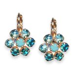 Earrings by Mariana Addicted to Love Coll. Floral Turq, Aquamarine, & Blue Zircon Austrian Crystals - Image 3