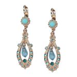 Earrings by Mariana Addicted to Love Coll. Exquisite Turq, Aquamarine, & Blue Zircon Austrian Crystals - Image 2