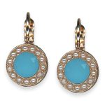 Earrings by Mariana Electric Blue Coll. Charming Lt Caribbean Blue & Pearl Austrian Crystals - Image 3