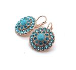 Earrings By Mariana Addicted to Love Coll. Beautiful Turquoise and Zircon Swarovski Crystals