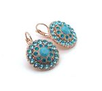 Earrings By Mariana Addicted to Love Coll. Beautiful Turquoise and Zircon Swarovski Crystals - Image 2