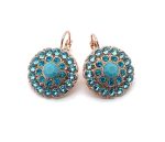 Earrings By Mariana Addicted to Love Coll. Beautiful Turquoise and Zircon Swarovski Crystals - Image 3