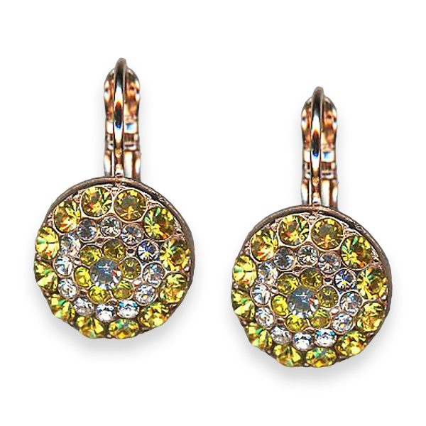 Earrings By Mariana Woman Charming Yellow and Moonlight Swarovski Crystals