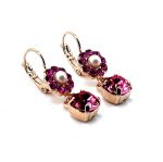 Earrings By Mariana Woman Dangling Floral Rose and Pearl Swarovski Crystals - Image 3