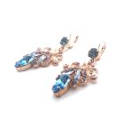 Earrings by Mariana Electric Blue Coll. Luxurious Denim Blue, Royal Purple, Sapphire, & Pearl Austrian Crystals - Image 2