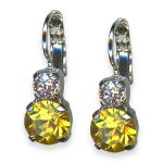 Earrings by Mariana Fields of Gold Coll. Precious Lt Yellow & Moonlight Austrian Crystals