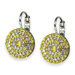 Earrings by Mariana Fields of Gold Coll. Sassy Lt Yellow & Clear Austrian Crystals