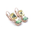 Earrings By Mariana Blondie Solis Coll. Jonquil & Pacific Opal Austrian Crystals - Image 3