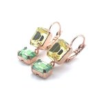 Earrings By Mariana Blondie Solis Coll. Jonquil & Pacific Opal Austrian Crystals