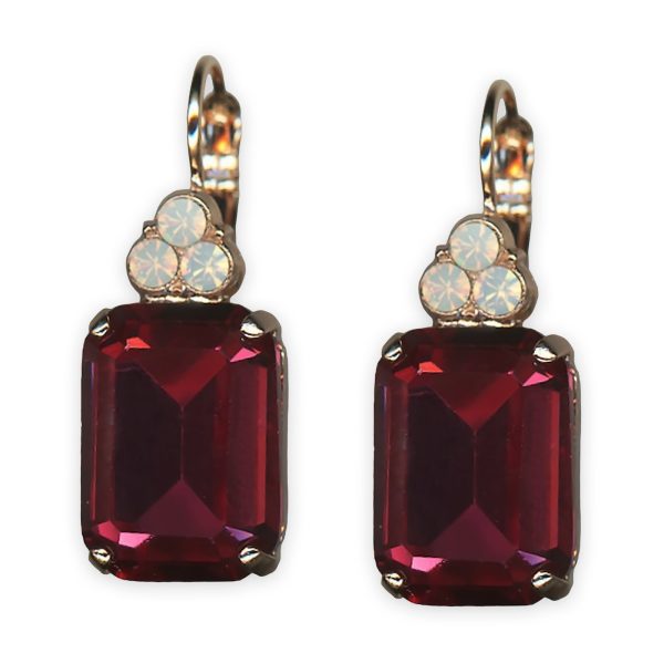 Earrings by Mariana Banana Split Coll. Stunning Rose & White Opal Austrian Crystals
