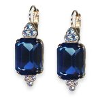 Earrings by Mariana Electric Blue Coll. Luxurious Royal Blue, Royal Purple, & Aquamarine Austrian Crystals - Image 2