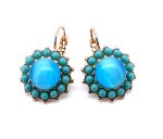Earrings By Mariana Woman Fab Floral Blue Opal and Turquoise Swarovski Crystals - Image 2