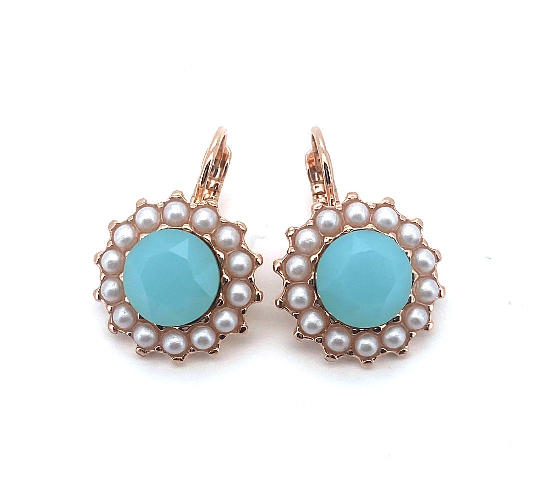 E-1317-1163-RG6 (1) Earrings By Mariana Woman Elegant Alabaster and Pearl Swarovski Crystals - Image 1