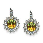 Earrings By Mariana Woman Lovely Light Yellow and Clear Swarovski Crystals