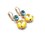 Earrings By Mariana Charming Aquamarine and Sunshine Delight Swarovski Crystals - Image 3