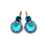 Earrings By Mariana Woman Shimmering Laguna Delight and Zircon Swarovski Crystals