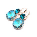 Earrings By Mariana Woman Shimmering Laguna Delight and Zircon Swarovski Crystals - Image 2
