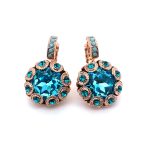 Earrings By Mariana Woman Timeless Blue Zircon and Turquoise Swarovski Crystals