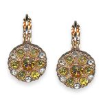 Earrings by Mariana Fields of Gold Coll. Fab Lt Yellow & Clear Austrian Crystals - Image 3