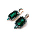 Earrings by Mariana Woman Sophisticated Zircon and Aquamarine Swarovski Crystals - Image 2