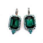 Earrings by Mariana Woman Sophisticated Zircon and Aquamarine Swarovski Crystals