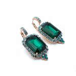 Earrings by Mariana Woman Sophisticated Zircon and Aquamarine Swarovski Crystals - Image 3