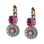 Earrings by Mariana Banana Split Coll. Sassy Rose, Aquamarine, & White Opal Austrian Crystals - Image 2