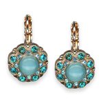 Earrings by Mariana Addicted to Love Coll. Fab Floral Blue Opal, Aquamarine, & Blue Zircon Austrian Crystals - Image 2