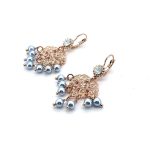 Earrings By Mariana Woman Boho Chic Opal and Rose Swarovski Crystals