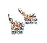 Earrings By Mariana Woman Boho Chic Opal and Rose Swarovski Crystals - Image 3