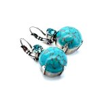 Earrings By Mariana Woman Elegant Turquoise and Aquamarine Swarovski Crystals - Image 4