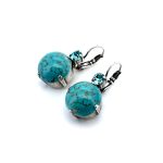 Earrings By Mariana Woman Elegant Turquoise and Aquamarine Swarovski Crystals - Image 2