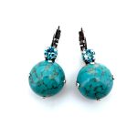 Earrings By Mariana Woman Elegant Turquoise and Aquamarine Swarovski Crystals