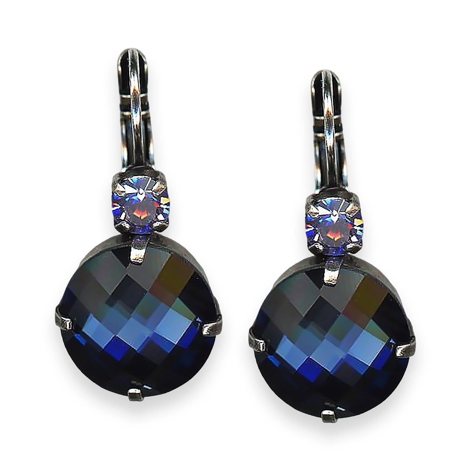 E-1506-1163-SP6 (1) Earrings by Mariana Electric Blue Coll. Fab Denim Blue & Aquamarine Austrian Crystals - Image 1