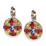 Earrings by Mariana Pretty Woman Coll. Alluring Royal Blue, Siam, & Yellow Austrian Crystals - Image 2
