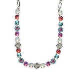 Necklace by Mariana Banana Split Coll. Gorgeous White Opal, Padparadscha, Aquamarine, & Rose Austrian Crystals - Image 2
