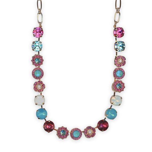 Necklace by Mariana Banana Split Coll. Beautiful Rose, Aquamarine, White Opal, & Sun Kissed Aqua Austrian Crystals