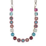 Necklace by Mariana Banana Split Coll. Beautiful Rose, Aquamarine, White Opal, & Sun Kissed Aqua Austrian Crystals - Image 2