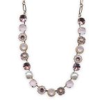 Necklace by Mariana Woman Lovely Rose Opal and Amethyst Swarovski Crystals