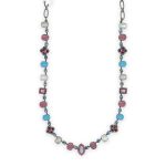 Necklace by Mariana Banana Split Coll. Sassy White Opal, Pink Opal, Blue Opal, Aquamarine, & Rose Austrian Crystals