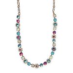 Necklace by Mariana Banana Split Coll. Fab Floral Aquamarine, Rose, White Opal, Sun Kissed Aqua, & Coated Pearl Austrian Crystals - Image 3