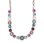 Necklace by Mariana Banana Split Coll. Glamorous Rose, Aquamarine, White Opal, & Sun Kissed Aqua Austrian Crystals - Image 2