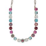 Necklace by Mariana Banana Split Coll. Charming Rose, Aquamarine, White Opal, & Blue Opal Austrian Crystals - Image 2