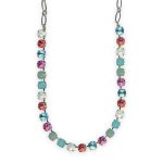 Necklace by Mariana Banana Split Coll. Simply Elegant White Opal, Padparadscha, Aquamarine, Rose, Pacific Opal, & Blue Opal Austrian Crystals - Image 3