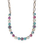 Necklace by Mariana Banana Split Coll. Beautiful Aquamarine, Rose, White Opal, Sun Kissed Aqua, & Coated Pearl Austrian Crystals