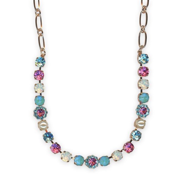 Necklace by Mariana Banana Split Coll. Beautiful Aquamarine, Rose, White Opal, Sun Kissed Aqua, & Coated Pearl Austrian Crystals