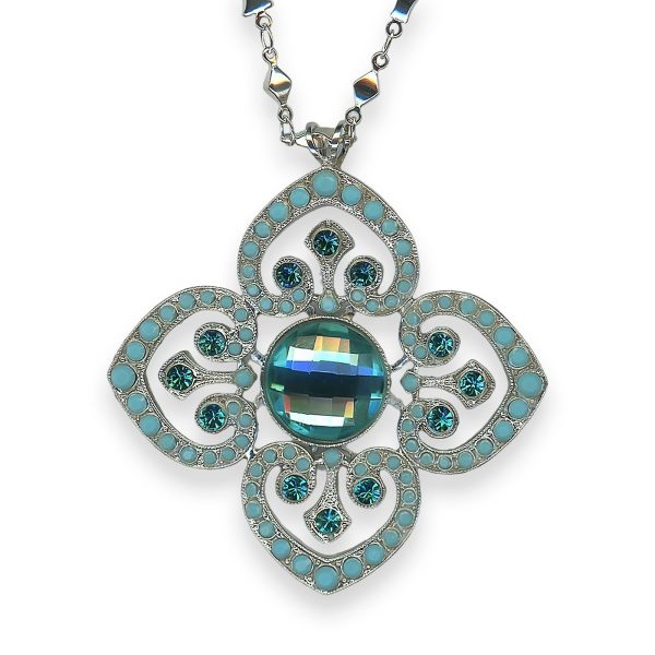 Necklace Pendant by Mariana Addicted to Love Coll. Glamorous Turq & Blue Zircon Austrian Crystals