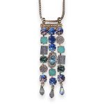Necklace Pendant by Mariana Woman Chandelier Royal Purple Swarovski Crystals
