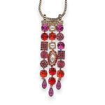 Necklace Pendant By Mariana Woman Fab Pearl and Siam Swarovski Crystals